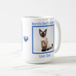 Världens bästa Kat Mamma personalize (Siamese) Kaffemugg