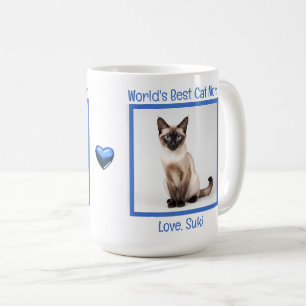 Världens bästa Kat Mamma personalize (Siamese) Kaffemugg