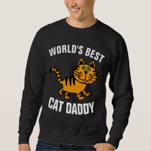 VÄRLDENS BÄSTA KAT (PAPPA)-DADDY T-shirts Lång Ärmad Tröja