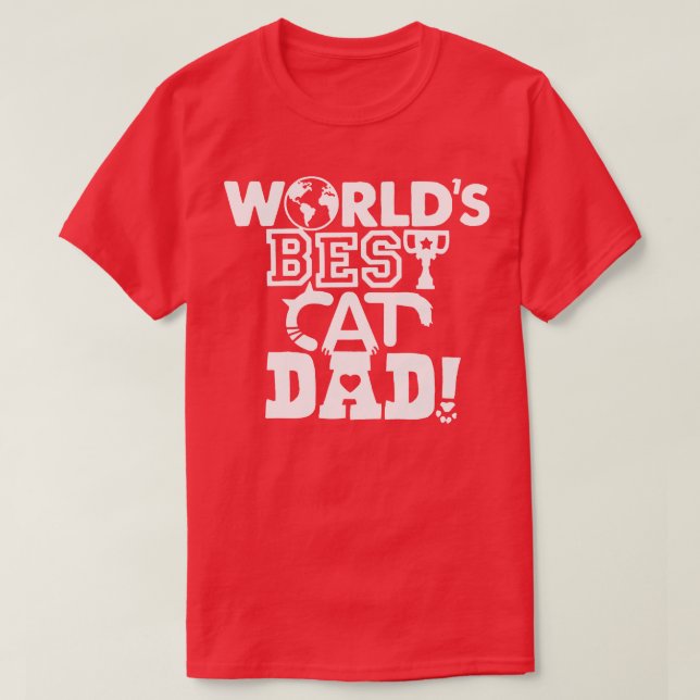 Världens bästa Kat Pappa T Shirt (Design framsida)