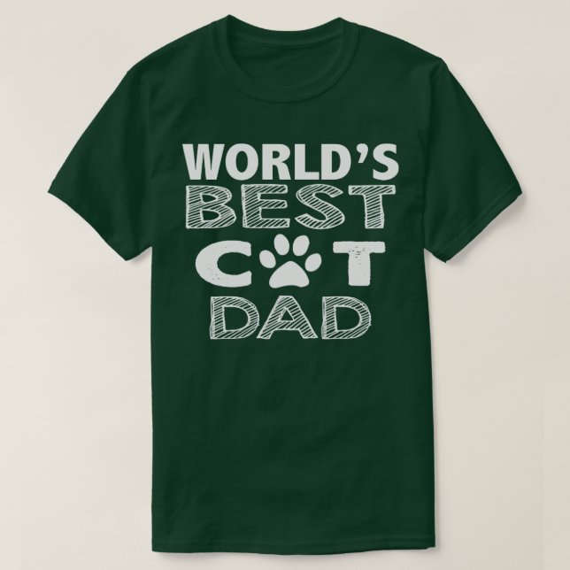 Världens bästa Kat Pappa T Shirt (Design framsida)