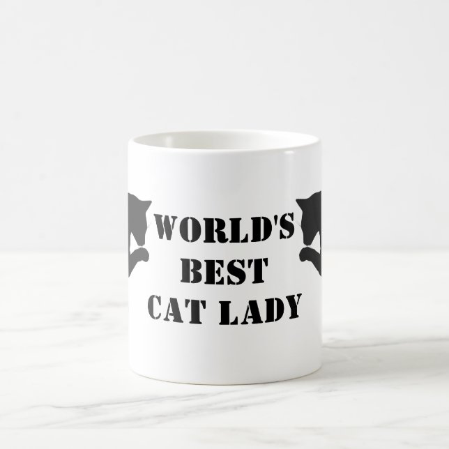 Världens bästa Katt Dam Kaffemugg (Center)