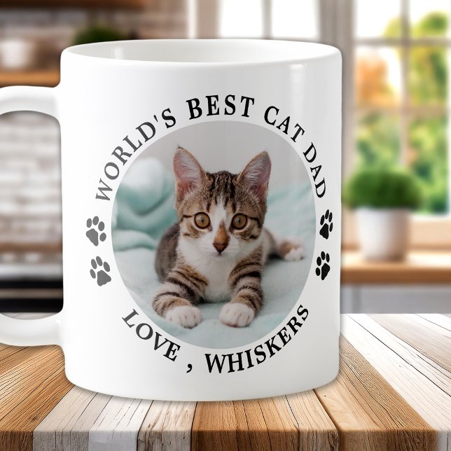 Världens bästa Katt-foto av Tass avtryck-pet Pappa Kaffemugg (Skapare uppladdad)
