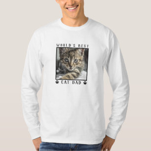 Världens bästa Katt-foto av Tass avtryck-pet Pappa T Shirt