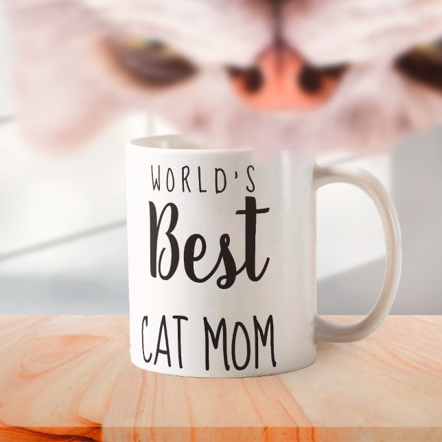 Världens bästa Katt Mamma - Anpassadet Kaffemugg (Skapare uppladdad)