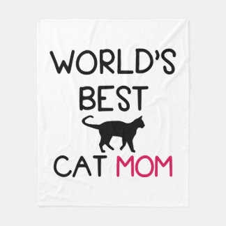 världens bästa katt mamma fleecefilt