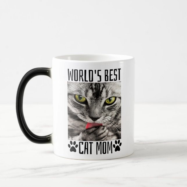 Världens bästa Katt Mamma-kaffe Mugg (Vänster)