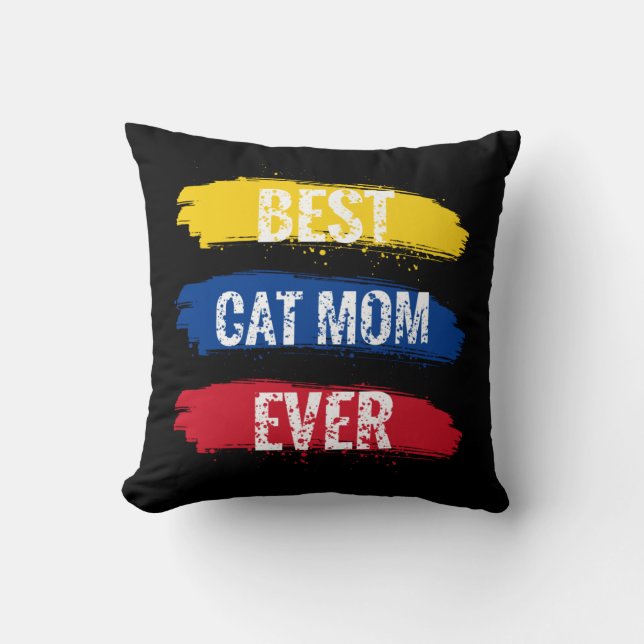 Världens bästa Katt Mamma Kudde (Framsida)