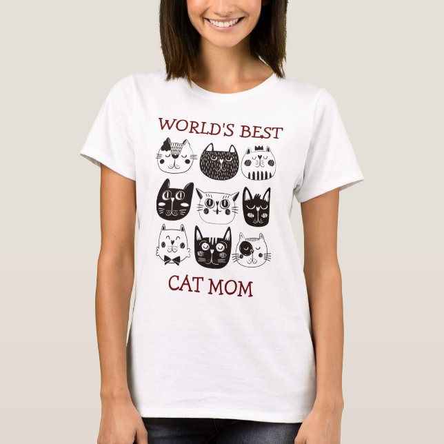 Världens bästa Katt Mamma Shirt T Shirt (Framsida)