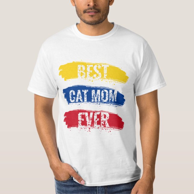 Världens bästa Katt Mamma T Shirt (Framsida)
