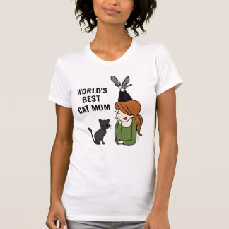 Världens bästa katt Mamma T-Shirt