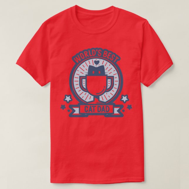 Världens bästa Katt Pappa 1 T Shirt (Design framsida)