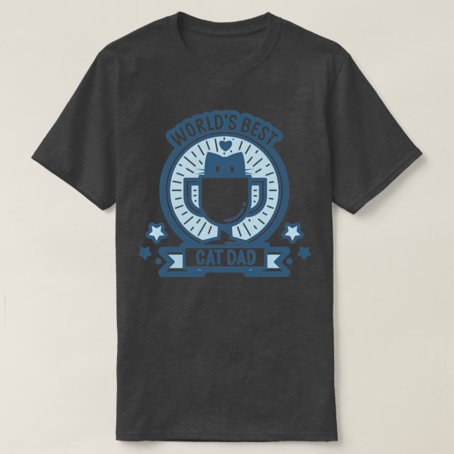 Världens bästa Katt Pappa 5 T Shirt (Design framsida)