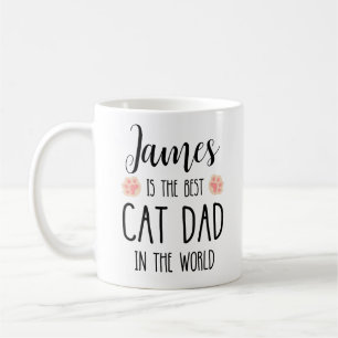 Världens bästa katt Pappa i världen PERSONLIG Kaffemugg