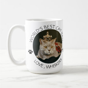 Världens bästa Katt Pappa Personlig Pet-foto Kaffemugg