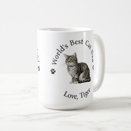 Världens bästa Katt Pappa (Tabby) - anpassa sig Kaffemugg