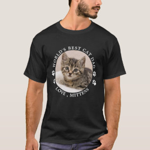 Världens bästa Katt Pappa Tass avtryck Anpassnin T Shirt
