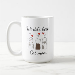 Världens bästa kattmamma anpassad kaffemugg