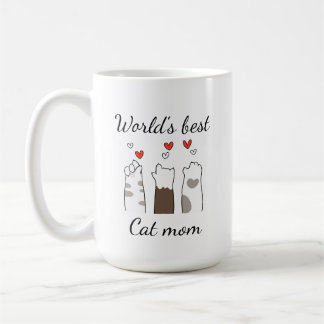 Världens bästa kattmamma anpassad kaffemugg