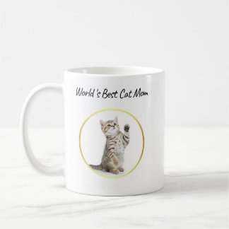 Världens Bästa Kattmamma Anpassade Roliga 2 Husdju Kaffemugg