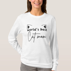 Världens Bästa Kattmamma Långärmad T-Shirt – Freef
