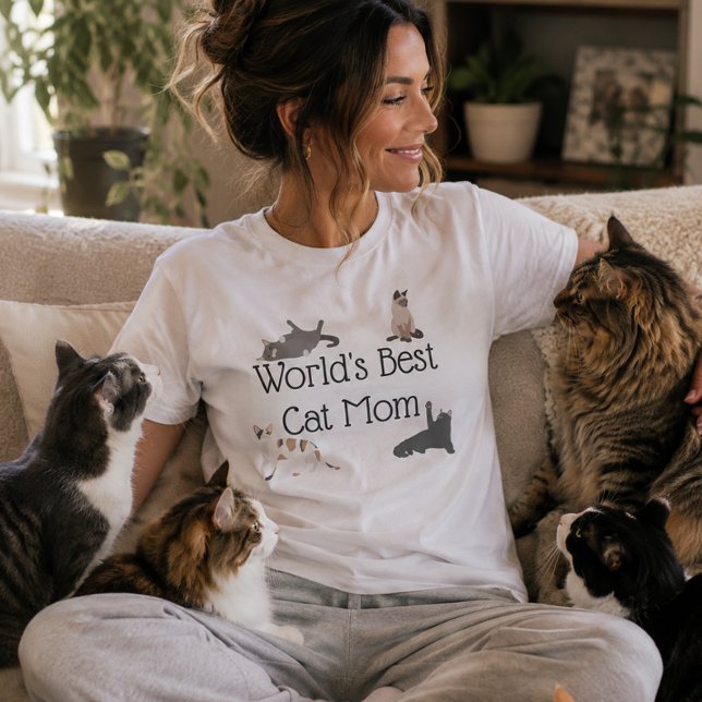 Världens Bästa Kattmamma T Shirt (Skapare uppladdad)
