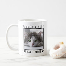 Världens Bästa Kattmamma Tassavtryck Pet Foto Ram