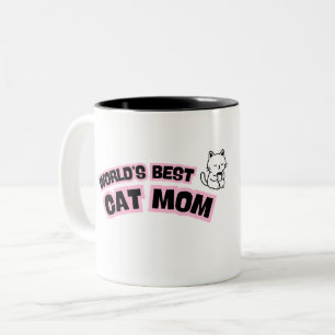 Världens Bästa Kattmamma Två-Tonad Mugg