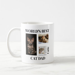 Världens Bästa Kattpappa Anpassad Namn Present Kaffemugg