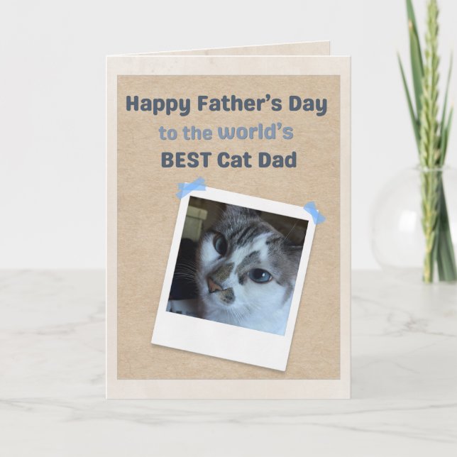Världens bästa kattpappa från världens bästa katt kort (Framsida)