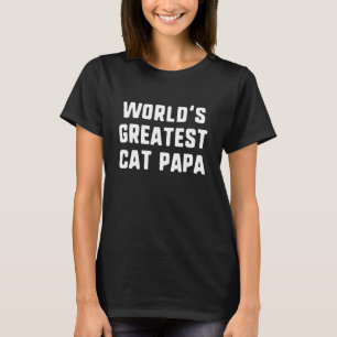Världens Bästa Kattpappa Rolig Familj Långärmad T Shirt