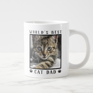 Världens Bästa Kattpappa Tassavtryck Husdjur Foto Jumbo Mugg