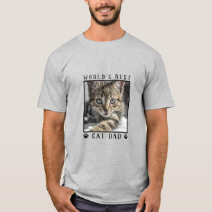 Världens Bästa Kattpappa Tassavtryck Husdjur Foto T Shirt