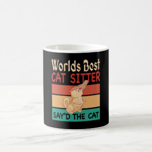 Världens bästa kattplats säger "d'd the Cat" Kaffemugg