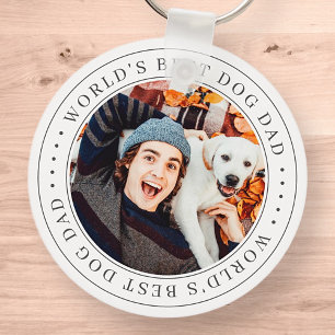 Världens bästa klassiska foto av Hund Pappa Nyckelring