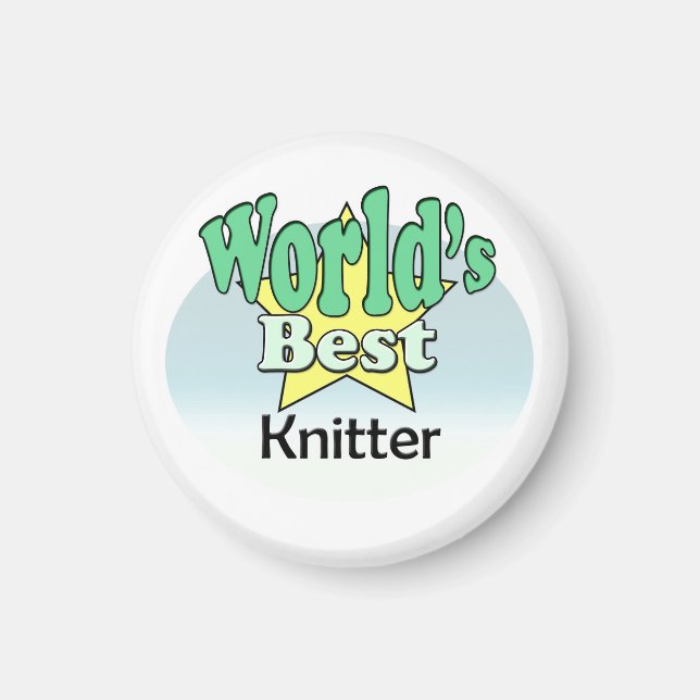 Världens bästa Knitter Magnet (Framsidan)
