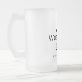 Världens bästa kock lägger till namn text som koka frostat ölglas