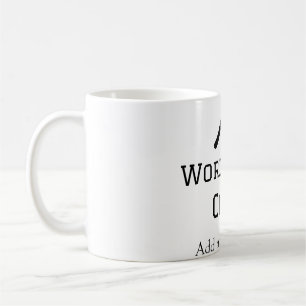 Världens bästa kock lägger till namn text som koka kaffemugg