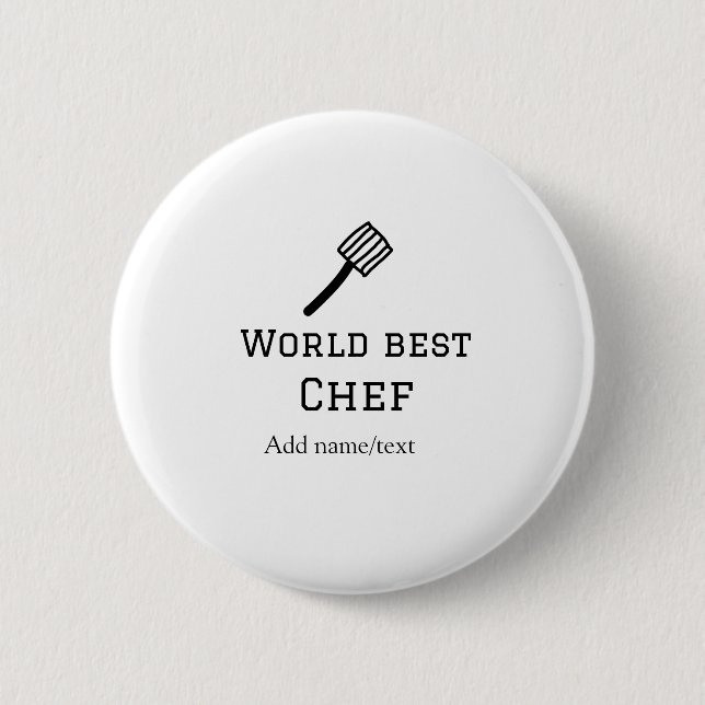 Världens bästa kock lägger till namn text som koka knapp (Framsida)