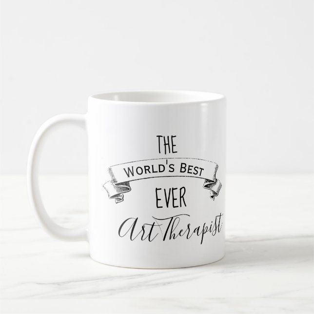 Världens bästa konstterapi någonsin Personlig Kaffemugg (Vänster)