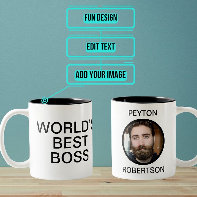 Världens bästa kontor i Chef Två-Tonad Mugg (Do you have a boss in "The Office" who is absolutely the best?)