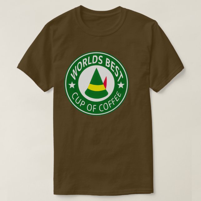 Världens bästa Kopp i Coffee Elf T Shirt (Design framsida)