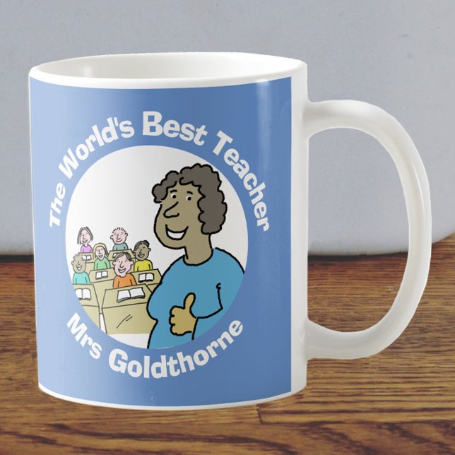 Världens bästa kvinnliga lärare kaffemugg (Skapare uppladdad)