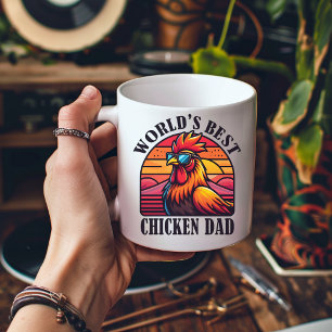 Världens Bästa Kycklingpappa Rolig Tupp Pappa  Kaffemugg