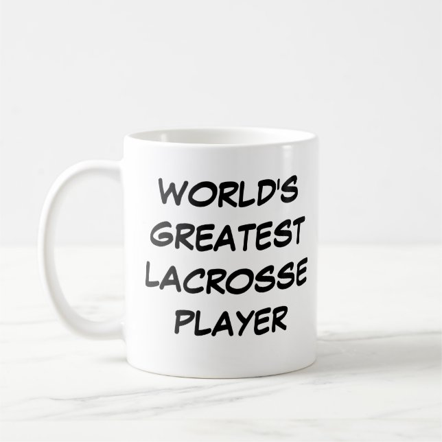 "Världens bästa lacrossespelare"-mugg Kaffemugg (Vänster)