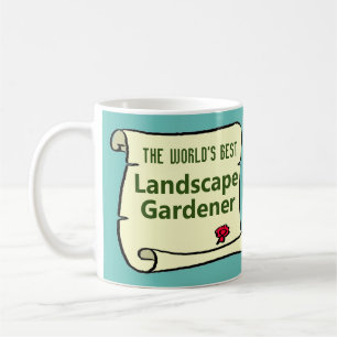 Världens bästa landskapsträdgård. kaffemugg