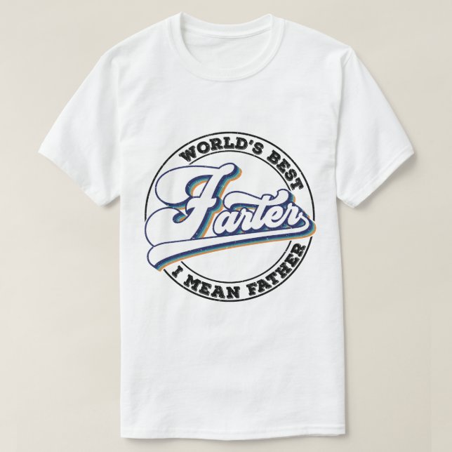 Världens bästa lantbrukare I-Elak, Funny Pappa Far T Shirt (Design framsida)