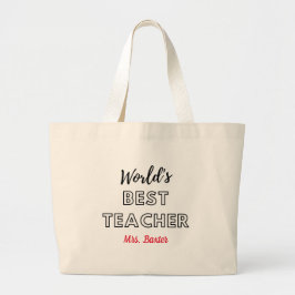 Världens bästa lärare Canvas Tote Jumbo Tygkasse