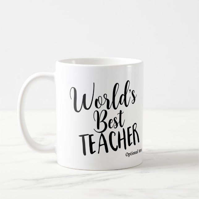 VÄRLDENS BÄSTA LÄRARE Födelsedag Personlig Anpassa Kaffemugg (Vänster)