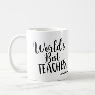 VÄRLDENS BÄSTA LÄRARE Födelsedag Personlig Skrädda Kaffemugg